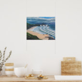 Kannon Beach Seascape Painting Poster (Keuken)