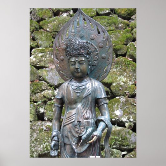 Kannon (Kwan Yin) standbeeld op Mt. Kurama Poster (Voorkant)