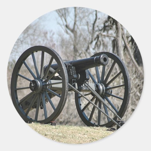 Kannon voor de burgeroorlog ronde sticker (Voorkant)