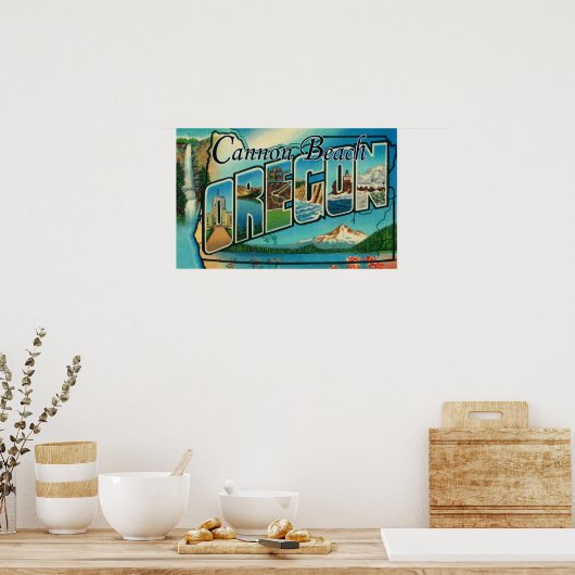 Kannonband, oregon - grote letterscènes poster (Keuken)