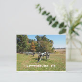 Kannonenrij op het slagveld Gettysburg Briefkaart (Staand voorkant)