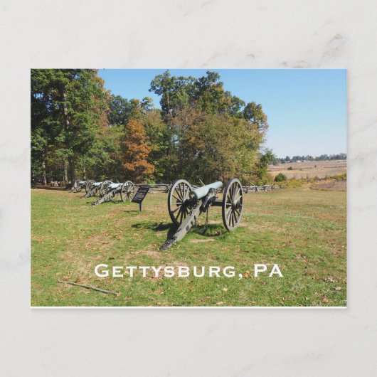 Kannonenrij op het slagveld Gettysburg Briefkaart (Voorkant)