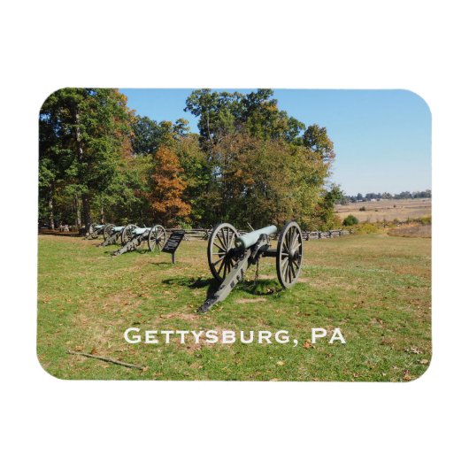 Kannonenrij op het slagveld Gettysburg Magneet (Horizontaal)