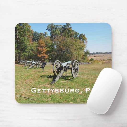 Kannonenrij op het slagveld Gettysburg Muismat (Met muis)