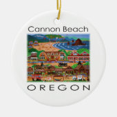 Kannonstrand ~ Oregon Keramisch Ornament (Voorkant)