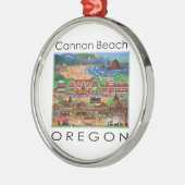 Kannonstrand ~ Oregon Metalen Ornament (Links)