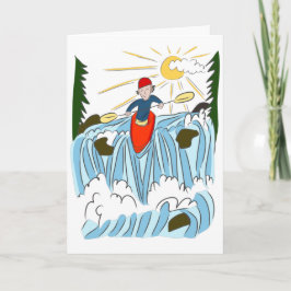 Kano-avontuur verjaardag kaart