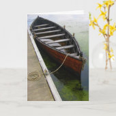 Kano boot aangemeerd kaart (Gele Bloem)