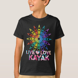 Kano Boot Roeisport Kayaker Live Love Kayak T-shirt