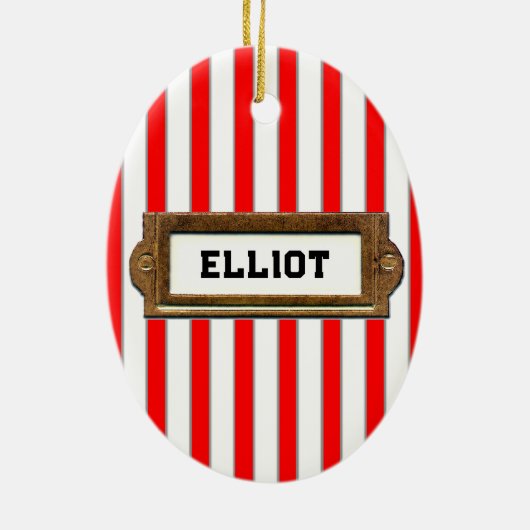 Kano Camping Kerstmis Collectible Keramisch Ornament (Achterkant)