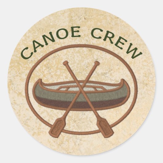 Kano Crew Kanoën Sport Ronde Sticker (Voorkant)
