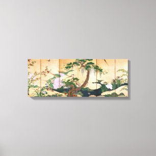 Kano Eino Birds and Flowers of Spring and Summer Canvas Afdruk