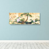 Kano Eino Birds and Flowers of Spring and Summer Canvas Afdruk (Insitu (Houten vloer))