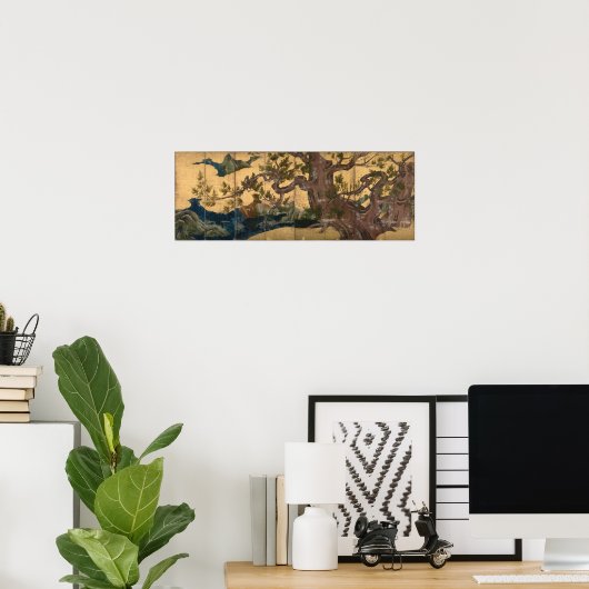 Kano Eitoku Cypress Trees Poster (Thuiskantoor)