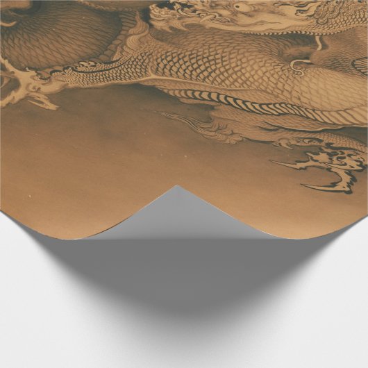 Kanō Hōgai Two Dragons in Clouds Cadeaupapier (Hoek)