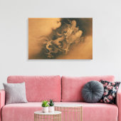 Kanō Hōgai Two Dragons in Clouds Canvas Afdruk (Insitu (Woonkamer))