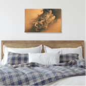 Kanō Hōgai Two Dragons in Clouds Canvas Afdruk (Insitu (Slaapkamer))