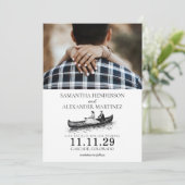 Kano-huwelijkskoppel Save The Date (Staand voorkant)