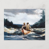 Kano in de stroomversnellingen van Winslow Homer Briefkaart (Voorkant)