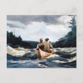 Kano in de stroomversnellingen van Winslow Homer Briefkaart (Voorkant)