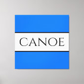 KANO nautische helderblauwe witte zomer strepen Canvas Afdruk (Voorkant)