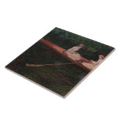  kano op de Epte Claude Monet Tegeltje (Zijkant)