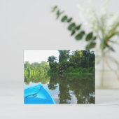 Kano op de rivier de Tortuguero, Costa Rica Briefkaart (Staand voorkant)