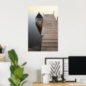 kano op een kristalhelder meer - Gepersonaliseerd Poster (Thuiskantoor)