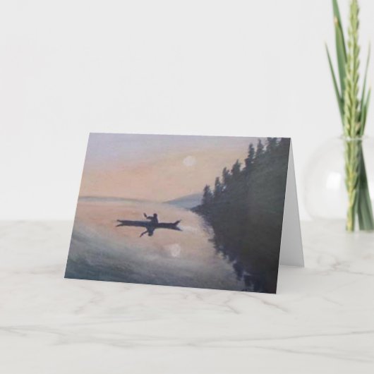 Kano op een Vreedzaam Meer Kaart (Voorkant)