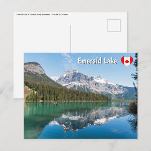 Kano op het beroemde Emerald Lake - Yoho NP, Canad Briefkaart