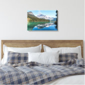 Kano op het beroemde Emerald Lake - Yoho NP, Canad Canvas Afdruk (Insitu (Slaapkamer))