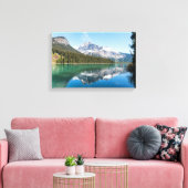 Kano op het beroemde Emerald Lake - Yoho NP, Canad Canvas Afdruk (Insitu (Woonkamer))