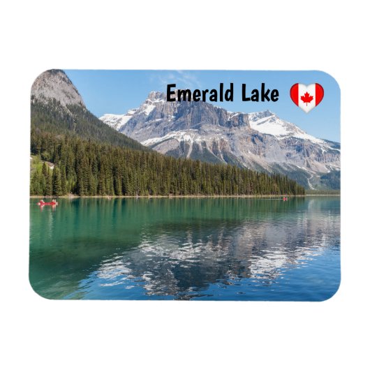 Kano op het beroemde Emerald Lake - Yoho NP, Canad Magneet (Horizontaal)
