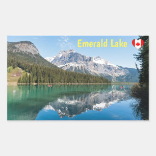 Kano op het beroemde Emerald Lake - Yoho NP, Canad Rechthoekige Sticker