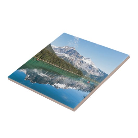 Kano op het beroemde Emerald Lake - Yoho NP, Canad Tegeltje (Zijkant)