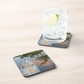 Kano op het meer bij zonsondergang in Canada Bier Onderzetter (Rechterzijde)