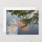 Kano op het meer bij zonsondergang in Canada Briefkaart (Voorkant / Achterkant)