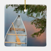 Kano op het meer bij zonsondergang in Canada Keramisch Ornament (Achterkant)