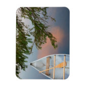 Kano op het meer bij zonsondergang in Canada Magneet (Verticaal)