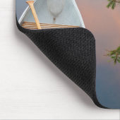 Kano op het meer bij zonsondergang in Canada Muismat (Hoek)