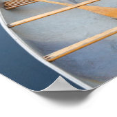 Kano op het meer bij zonsondergang in Canada Poster (Hoek)