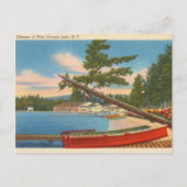 Kano op het West Caroga Lake, New York Briefkaart (Voorkant)