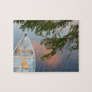 Kano op meer bij zonsondergang, Canada Legpuzzel