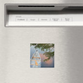 Kano op meer bij zonsondergang, Canada Magneet (Insitu (Vaatwasser))