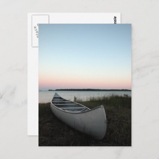 Kano op strand briefkaart (Voorkant / Achterkant)