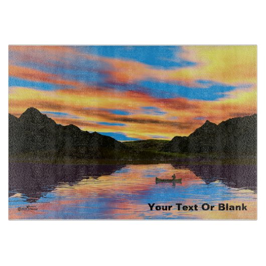 Kano op Sunset Lake Snijplank (Voorkant)