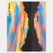 Kano op zonsondergang meer gooien deken (Voorkant)