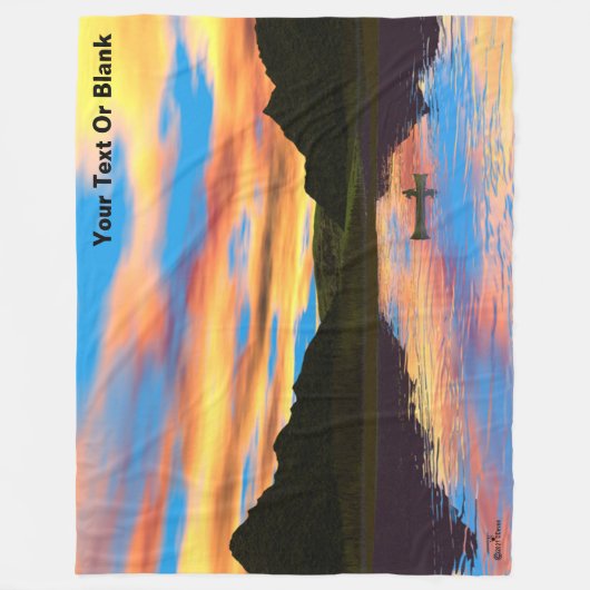 Kano op zonsondergang meer gooien deken (Voorkant)