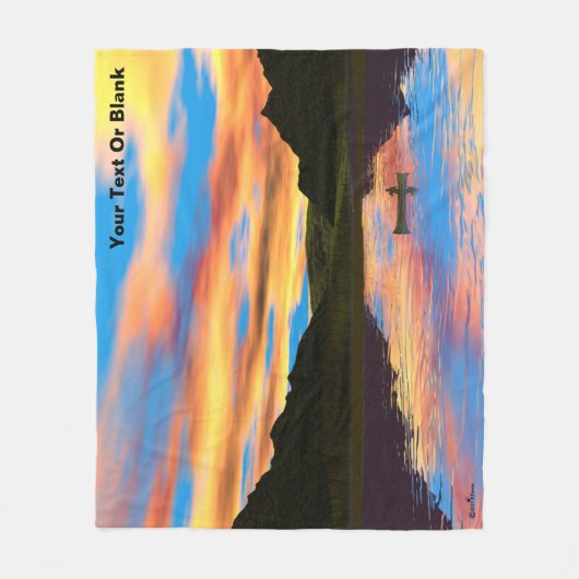 Kano op zonsondergang meer gooien deken (Voorkant)