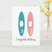 Kano paar bruiloft / verjaardag gefeliciteerd kaart (Gele Bloem)